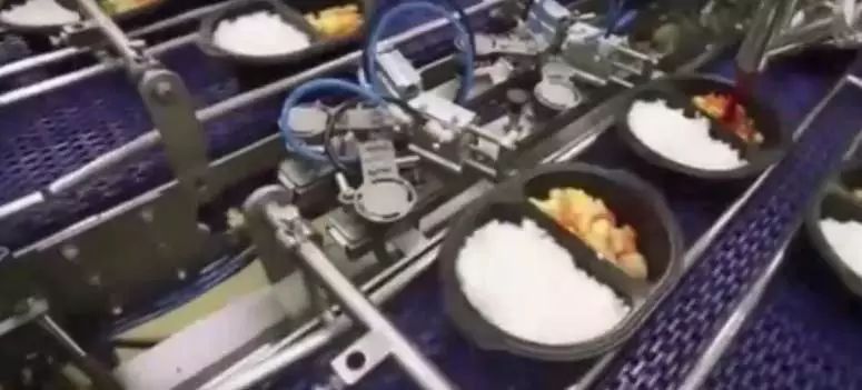 快餐盒饭生产线，从淘米到最后包装，全程自动化